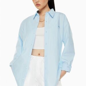 Aritzia TNA Light Blue Button Up Shirt